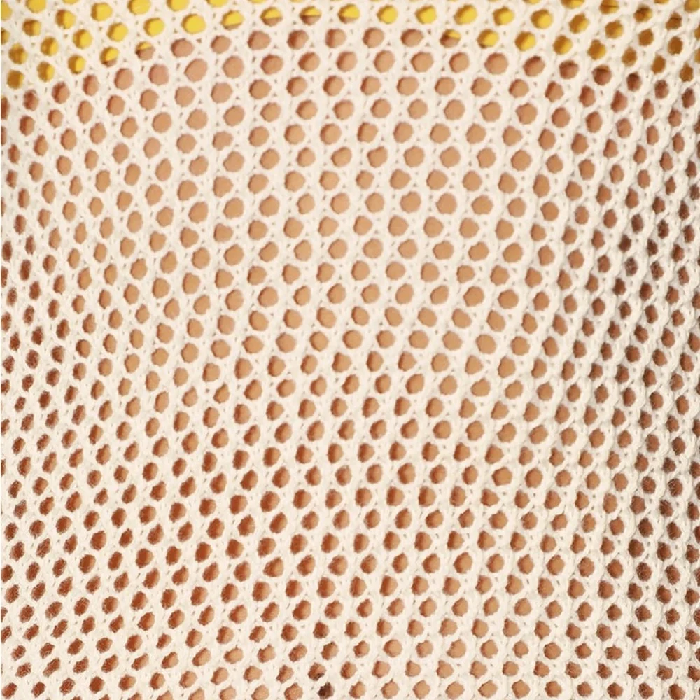 Lulus Sandy Cove Cream Sheer Crochet Swim Cover-up - Picture 6 of 11